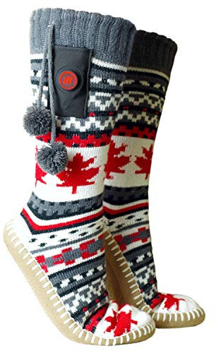 Glovii Chaussons chauffants avec chaussettes, taille : 36-43