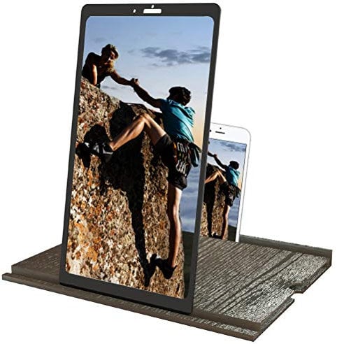 Lente d'Ingrandimento da 12 per Telefono Cellulare Amplificatore dello Schermo 3D HD Verticale e Orizzontale Supporto per Telefono con ingranditore dello Schermo