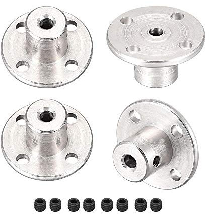 sourcing map 4 Stück Flanschkupplung Motorführung Wellenkupplung Motorstecker 3.17mm Innendurchm. H12*D10 Starre für DIY Teile