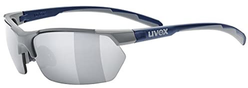 uvex sportstyle 114 - Outdoorbrille für Damen und Herren - verspiegelt - inkl. Wechselscheiben - rhino deep space matt/silver - one size