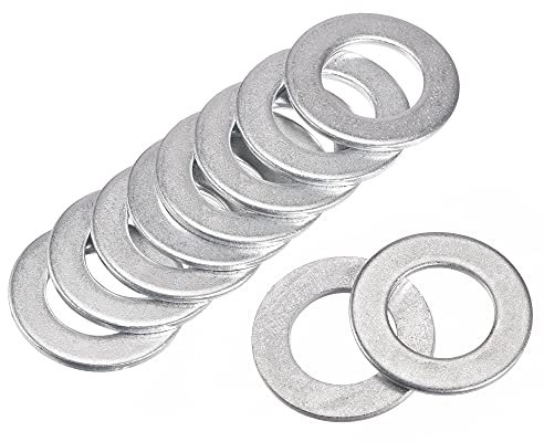 sourcing map 50mm x 29mm x 3mm Carbon Steel Flat Washer for Screw Bolt 25Pcs