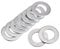sourcing map 50mm x 29mm x 3mm Carbon Steel Flat Washer for Screw Bolt 25Pcs