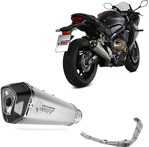 MIVV Kompletter Auspuff Delta Edelstahl kompatibel mit Honda Cbr 650 R 2019 2020