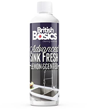 BritishBasics - Sink Fresh Plug Hole and Drain Freshener | Lemon Fragrance 500ml, Clear, FAM0620