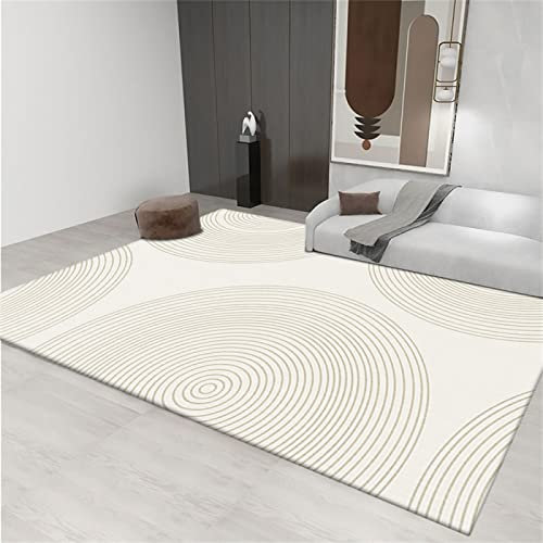 kayoom Teppich grau Salon Teppich Grau Rund Dünne Linie Moderner Weicher Schlafzimmerteppich Mehrere Größen Camping Teppich für draußen 100X200CM Teppich terrasse 3ft 3.4''X6ft 6.7''