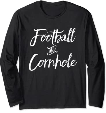 Tailgating Shirt Fußball und Cornhole T-Shirt Sport Herbst Langarmshirt