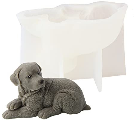 JS MOLD 3D Katzen Silikonform, Tier Gießformen, Hund Kerze Form, DIY zur Herstellung von Kuchen, Seifen, Fondant Dekoration (6#)