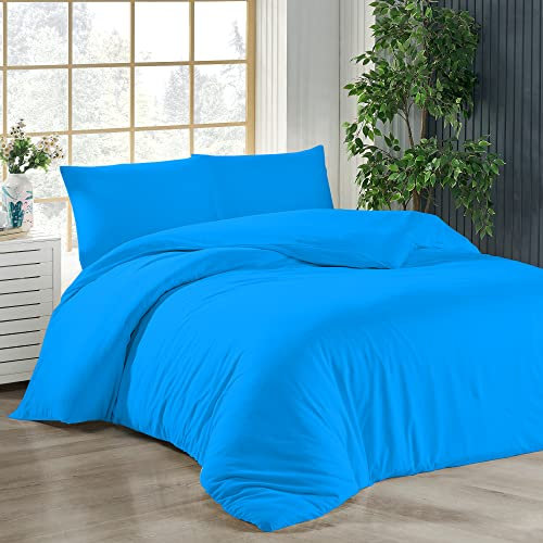 Livessa Bettwäsche 220x240 3teilig Baumwolle - Bettwäsche mit Reißverschluss: Bettbezug 220x240 cm + 2er Set Kissenbezug 80x80 cm, Oeko-Tex Zertifiziert, aus%100 Baumwolle Jersey (140 g/qm)