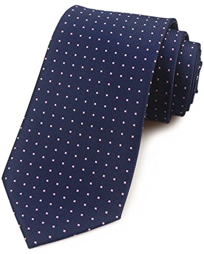 Vinesen Men's Striped Patterned Tie Polka Dots Jacquard Formal Designer Neckties