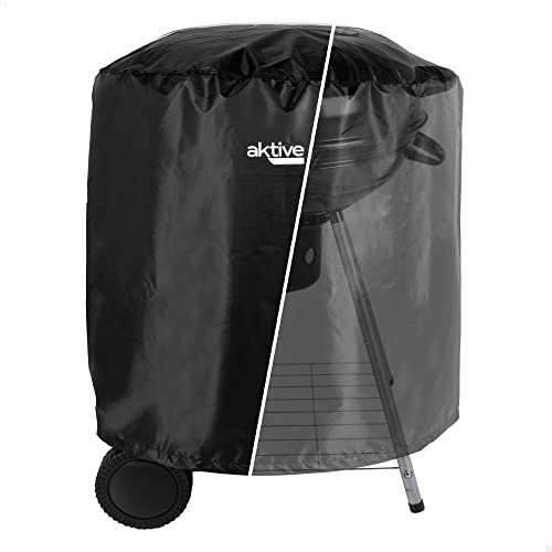 Aktive 61553 - Wasserdichte Outdoor-Grillabdeckung, verstärkt und verstellbar, 100 % Polyestermaterial, Maße 69,5 x 67 cm, Grillschutz, Grillzubehör
