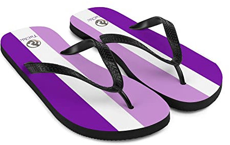 TuChic Hawaii Infradito Bianche e Viola - Ciabatte Mare e Piscina Unisex