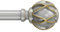 Curtain Poles,Top Thick Tube, Never Bend, Adjustable Single Drapery Pole 45 to 369 cm (17.7-145.3 inch), Silver Curtain Poles for Windows 40 to 364 cm