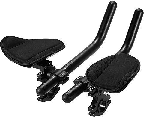YIWENG Fahrrad Rest Lenker Aero Bar Armlehne Bar Bike Aerolenker Schwarz Aluminium MTB Rennrad Mountainbike Triathlon