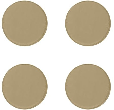 Factorys 4er-Set Stuhlkissen rund 30cm Sitzauflage Waschbarekissen rutschfest & gemütlich für Stühle Indoor Outdoor Sitzkissen (Braun)