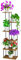 ALTORICO 8 Niveaux Support pour Plantes, 131cm, Étagère pour Plantes en Métal Bois, Porte Plantes D'intérieur pour Plusieurs Plantes, Support Pot de Fleur le Balcon du Jardin, Salon, Bureau, Noir