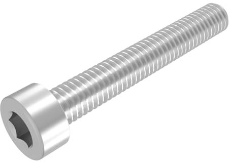 SECCARO Lot de 20 vis cylindriques M3 x 20 mm, en acier inoxydable V2A VA A2, DIN 912 / ISO 4762, à six pans creux, filetage complet,