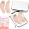 Beautistin Under Eye Patches Silicone - 2 Pairs Reusable Eye Patches, Eye Wrinkle Patches, Reusable Under Eye Mask, Plump Fine Lines & Wrinkles, with Metal Eye Cream Applicator, Tin Case, Cream Color