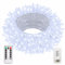 echosari 20M Battery Operated String Lights with Remote, 200 LED String Lights Timer Waterproof Fairy Lights for Outdoor Home Garden Party Christmas Trees Bedroom Decor(Cool White)