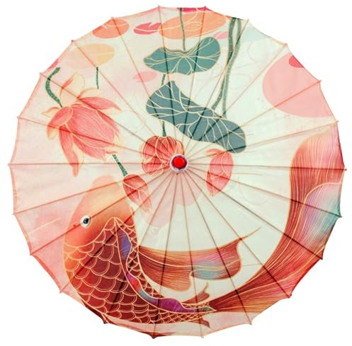 Parapluie Japonais En Papier Huilé De 81,3 Cm, Parapluie Chinois D'art Classique Pour Femme, Parapluie De Danse, Parasol Avec Os De Bambou Pour Costumes, Prise De Photo, Style 1 Parapluie En Papier Ja