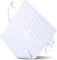 Tapis de Douche antidérapant, 53 x 53 cm, Tapis de Bain antidérapant, pour la Douche, Lavable en Machine, Blanc-Transparent