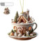 Osterdekoration, Vintage, Osterei, Hasenhaus, Becher, Baumdekoration, Osterdekoration, Osterdekoration, Vintage, Happy Retro, lustige Frühlingslandschaft, Anhänger