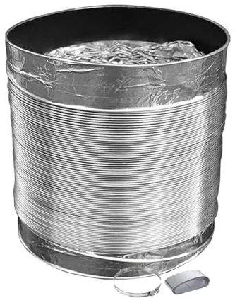 Aluminium-Entlüftungsschlauch für Trockner, flexibel, isoliert, Lüftungsk für Zuhause und Industrie, Luftzirkulationsschlauch für Werkstatt, tragbare Klimaanlagen, 5 m Länge, 160 mm Durchmesser