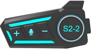 Intercom Moto S2_2,Système de Communication Bluetooth pour 2 Personne À Moins de 300m,IPX6 Étanchéité,Kit Main Libre Moto,Soutien Contrôle Vocal Contrôle Musical AI Assistant Vocal