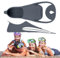 Youngwier Schwimmflossen,Kurze Flossen - Tauchzubehör & Schnorchel-Set Für Sport, Pool, Strandurlaub - Männer, Frauen & Kinder