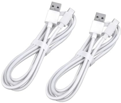 Lot de 2 câbles de données USB pour LG Wing 1 m, idéal comme câble de charge ou de données