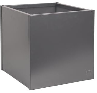 UNUS Pflanzkübel anthrazit aus Metall 1,5mm stark in 4 Größen erhältlich wetterfest modern eckig rechteckig Blumenkübel Pflanzkasten für Garten Terrasse Balkon 40x40x40cm