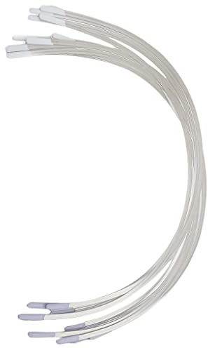 FerneeButy 6 Pairs Bra Underwire Replacement D2 for D Cup, Stainless Steel, Handmade, Silver and White
