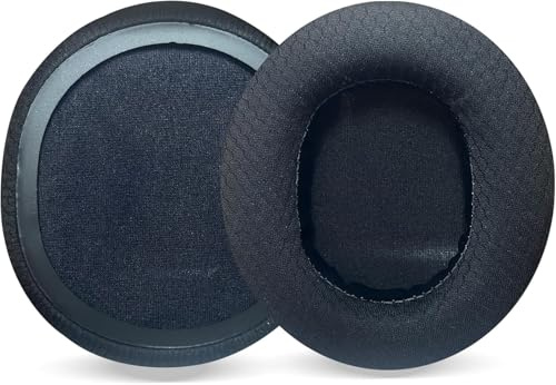 Replacement Ear Pads for SteelSeries Arctis 1/3/5/Arctis 7/7+/7P/7P+/7X/7X+/9/9X/Pro/Prime Headphones, Mesh Fabric Ear Pad Cushions Replacement – Black