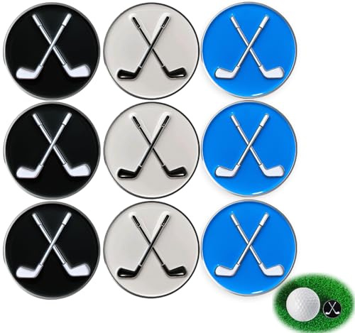 Adhere Golf ball Markers Soft Enamel golf ball markers with strong Magnetic Hat Clip, A Premium Golf Gifts for Golfer