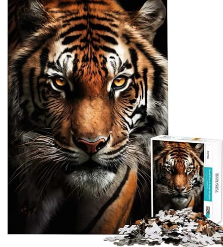 1000 Piece Jigsaw Puzzles for Adults Face of The Tiger Thinking Game Play Sharp Cut Craft Leisure Fun Time Memorable Present (38x26cm)