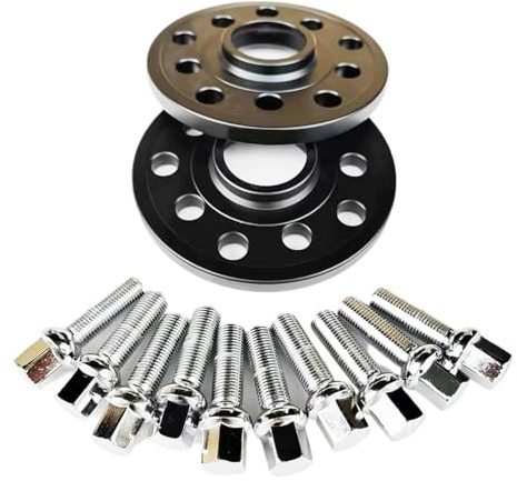 Spürverbreiterungsatz Für VW Für Golf Für Bora Für Polo Für Octavia Für Convert Für Cabrio Für Jetta 2PC 10mm 15mm 0,4 Zoll Rad Spacer PCD 5x100 5x112 CB57,1(Black 10mm)