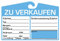 EICHNER 25x KFZ-Verkaufsschild, Universelle Passform, Innenspiegelhalterung, Blau, Rund, 345 mm x 445 mm, Kunststoff, Flach, Universal, Fahrzeugspiegel