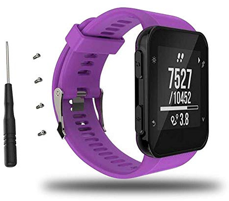 Bemodst Watchband for Garmin Forerunner 35 GPS Running Watch, Replacement Accessories Strap Band Silicone Adjustable Wristband Bracelet with Screw Mount Tools for Garmin Forerunner 35 Smartwatch