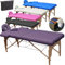Beltom® Mobile Massagetisch Massageliege Massagebank 2 zonen klappbar THERAPIELIEGE +TA. - Lila
