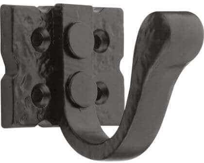 Decohooks Storage Hook, Black | Suitable for internal and external use; do not install on surfaces with underlying pipes, installation cables and wires.