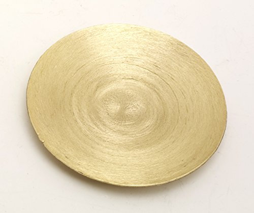 Kerzenteller, Dekoteller aus Alu gewölbt in Gold Ø 12,5 cm