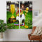 YISUMEI - Gardinen Blcikdicht - Fußball Pokal - 180 x 140 cm 2er Set Vorhang mit Ösen für Wohnzimmer Schlafzimmer