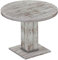 B.R.A.S.I.L.-Möbel Brasilmöbel Säulentisch Rio UNO Rund 100 cm Shabby Nussbaum Tisch Esstisch Pinie Massivholz Esszimmertisch Holz Küchentisch Echtholz Größe und Farbe wählbar