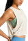 CRZ YOGA Damen Sport Tank Top Ärmelloses Leichte Fitness Crop Top Sommer Yoga Shirt Lässig Oberteile Sporttop Eisgrau/Weiß 38
