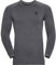 Odlo Herren Bl Top Crew Neck L/S Performance Warm Eco Sweatshirt, Grey Melange - Black, L EU