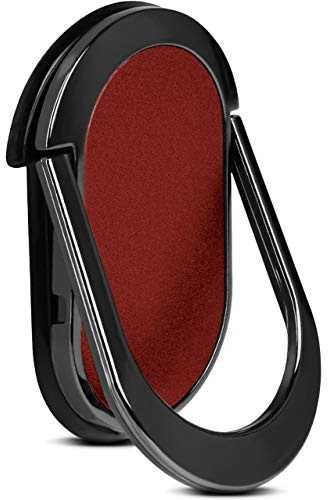ONEFLOW Flip Loop Fingerhalterung für alle HOMTOM Handys - Handy Ring mit integriertem Magnet und Ständer, Halter Griff, Smartphone Fingerhalter, Rot