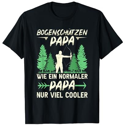 Bogenschütze Papa Spruch Pfeil Bogen Geschenk Bogenschießen T-Shirt
