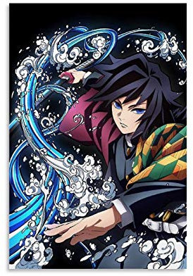 DHFW Tomioka Giyuu Poster dekorative Malerei Leinwand Wandkunst Wohnzimmer Poster Schlafzimmer Malerei 12x18inch(30x45cm)