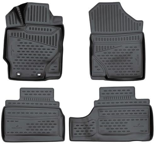 Walser XTR Gummi Fussmatten Auto für Toyota Yaris (P13) 2010-2017, 100% passgenaue Auto Fußmatten, robuste Universal Fußmatte Auto, Gummimatten Auto, Auto Fussmatten Gummi, Auto Gummimatten