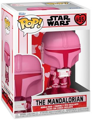 Funko Pop! Star Wars: Valentines - Mandalorian - Star Wars: The Mandalorian - Figura in Vinile da Collezione - Idea Regalo - Merchandising Ufficiale - Giocattoli per Bambini e Adulti - TV Fans