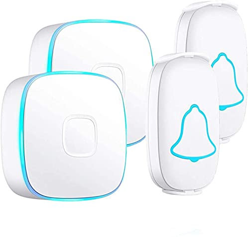 Doorbell chimes wireless Smart Wireless Doorbell Waterproof Portable Doorbell Plug-in Cordless Doorbell Kit With 2 Buttons And 2 Receivers Home Remote Calling Bell